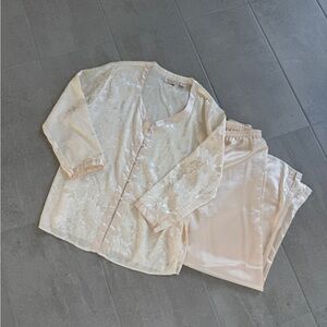 🫧BOGO -Vintage matching Victoria’s Secret gold label pajama set - med oversized